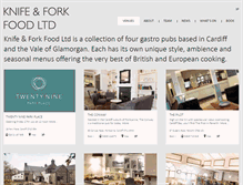 Tablet Screenshot of knifeandforkfood.co.uk